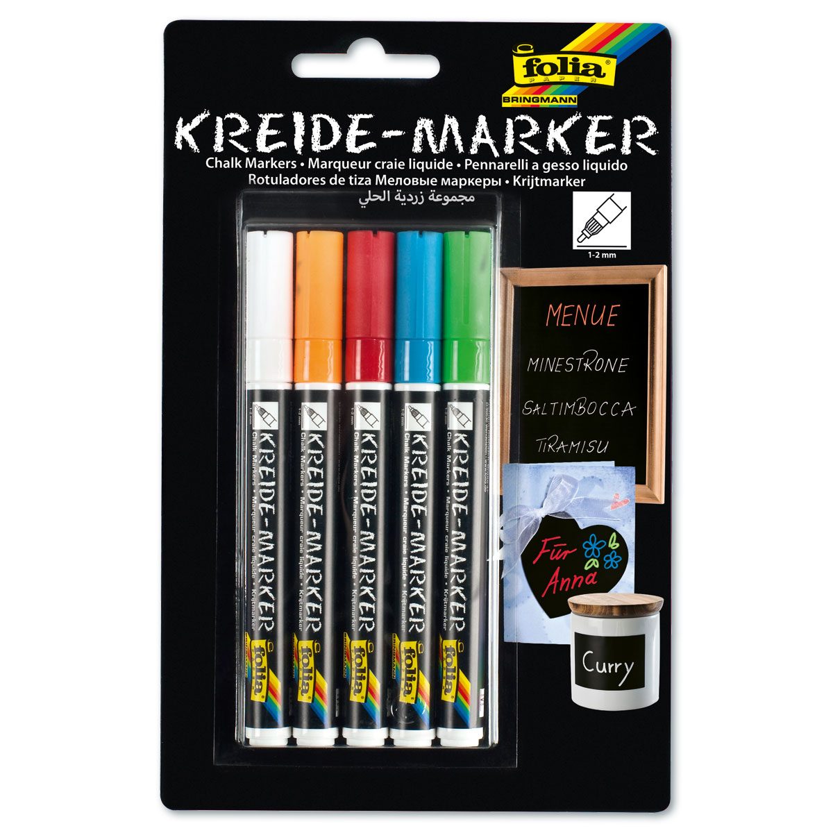 Fresh Colours Kreidemarker Strichbreite 1-2mm 5 St./Farben