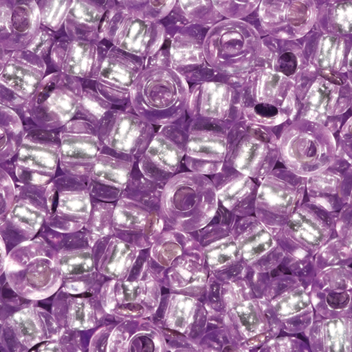 Rocailles transparent 2,6mm 500g lila