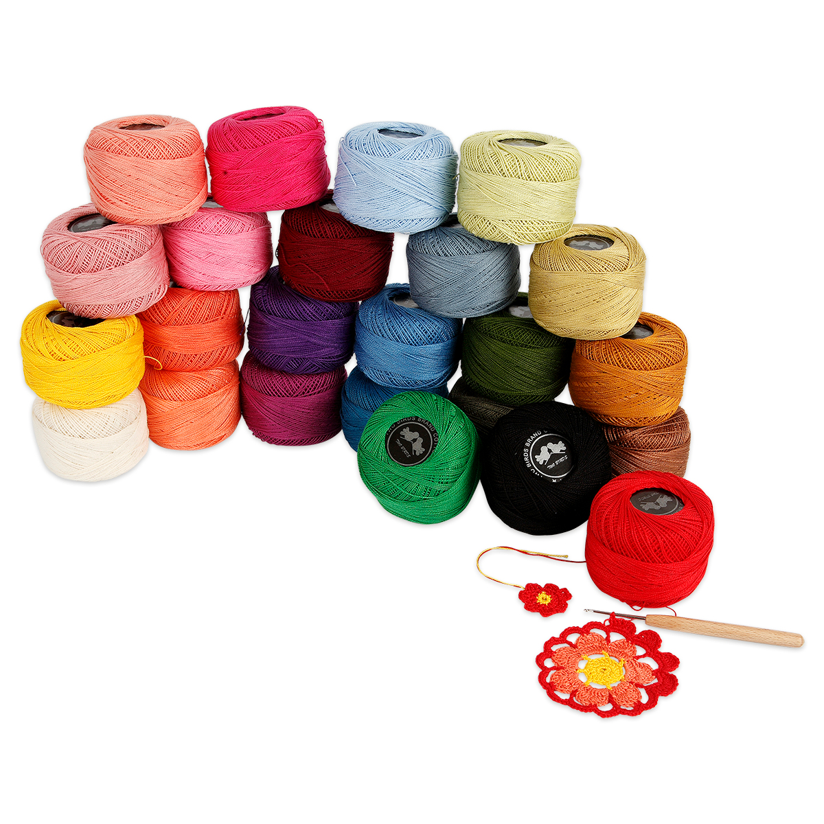 50342125_23XaW5lpI8SWSs Baumwollgarn-Set 9/2 24 Farben à 20g