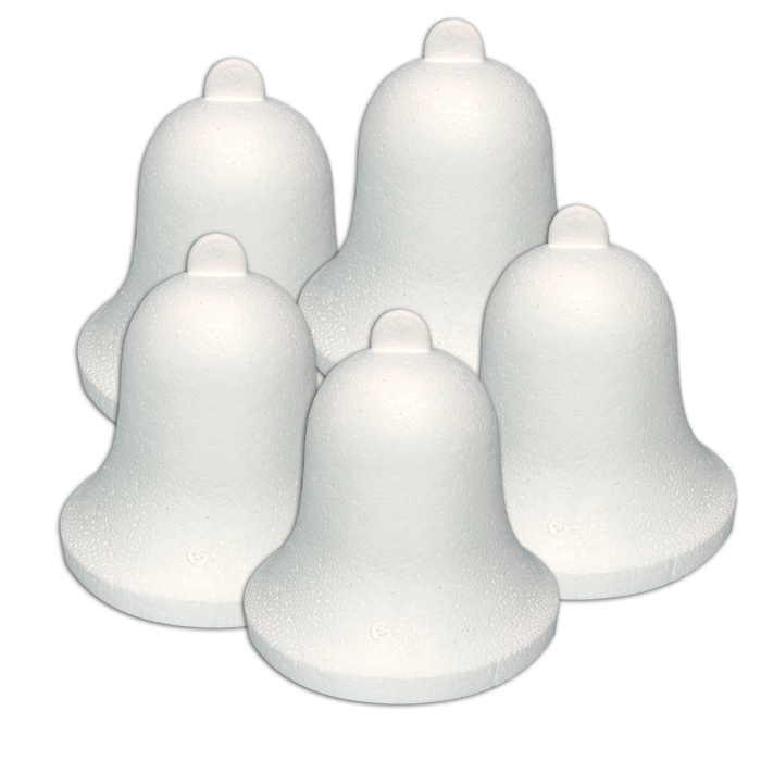 Styropor-Glocken weiß ca. 7cm 5 St.
