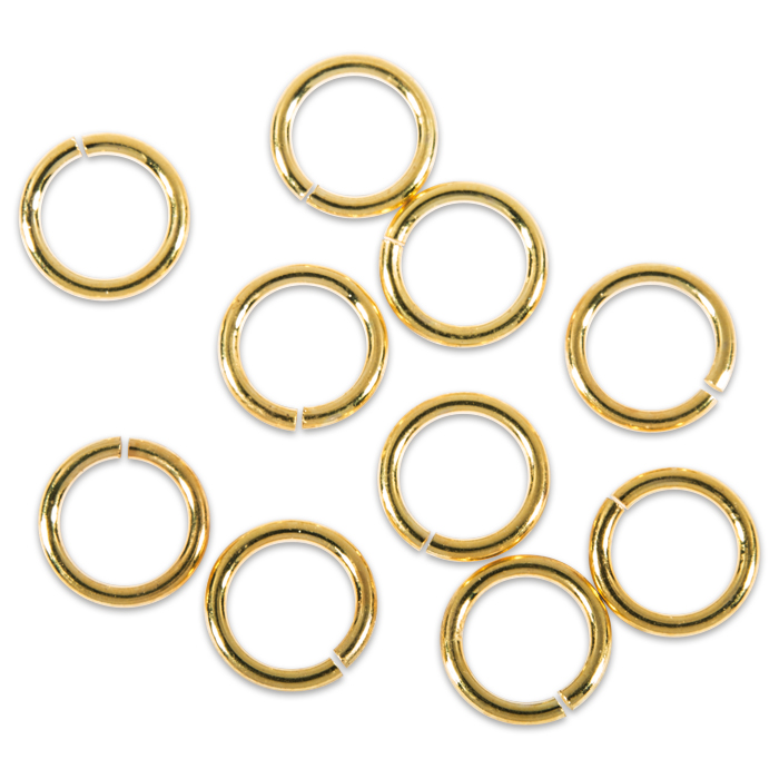 Spaltring/Zwischenring Metall 10mm 20 St. goldfarben