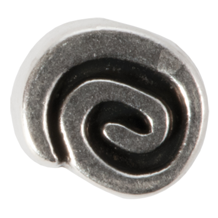 Großlochperle Metall Spirale/Schnecke altplatinf.
