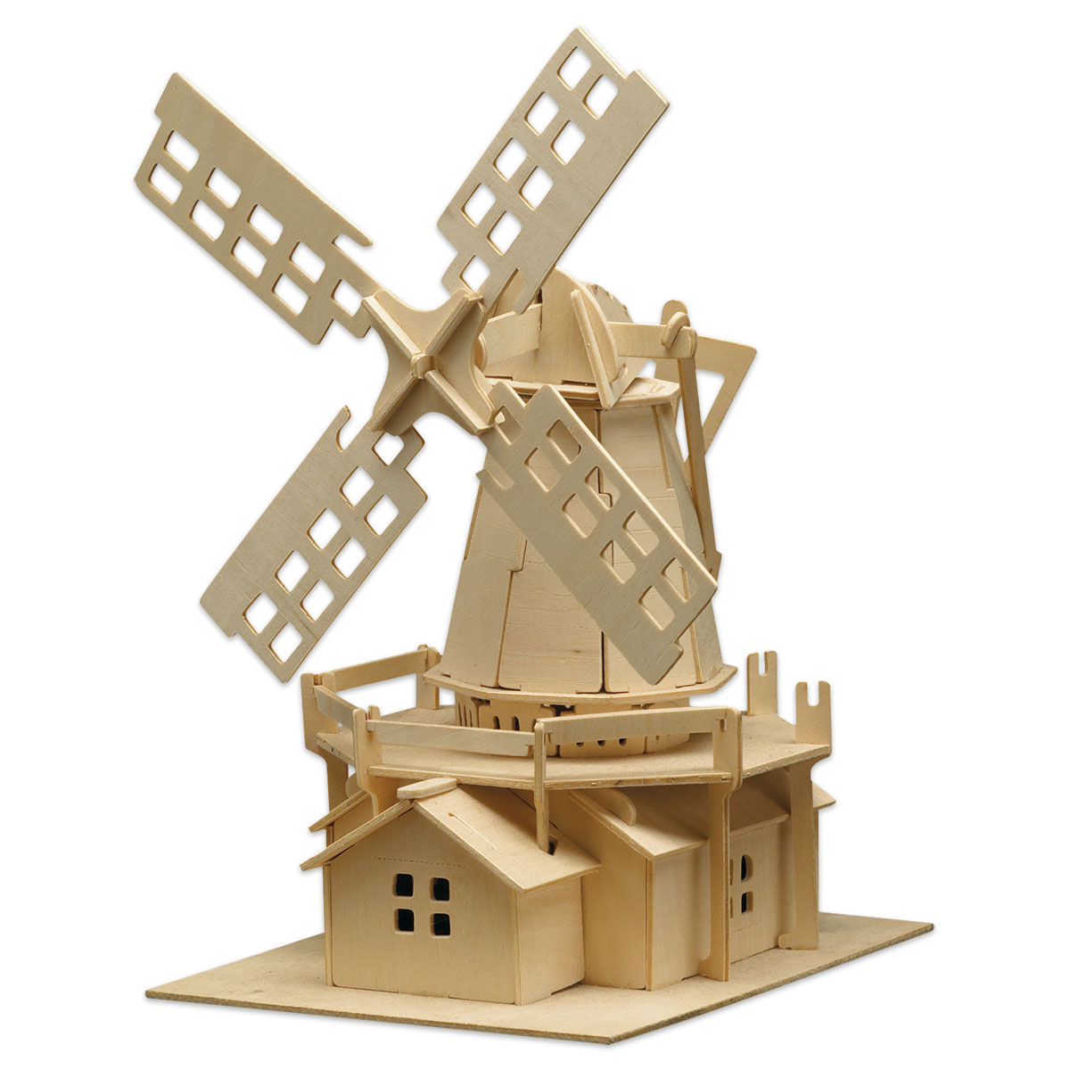 Holzbausatz Windmühle 25x38cm 78 Teile