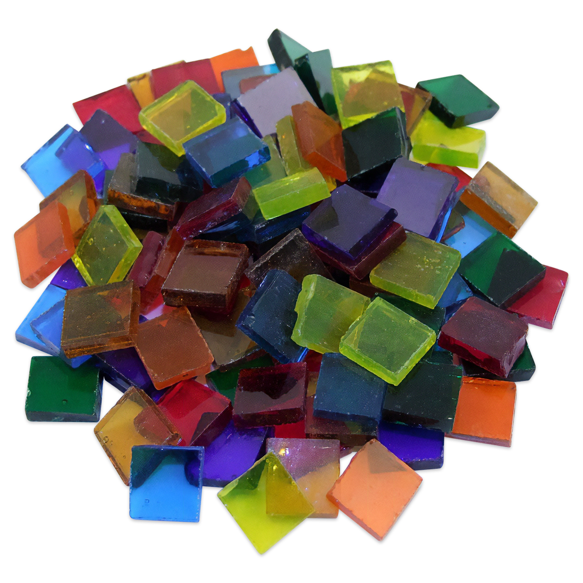 Tiffany-Glasmosaik 10x10x4mm hochtransp. mix Tiffany-Glasmosaik 10x10x4mm hochtransp. mix