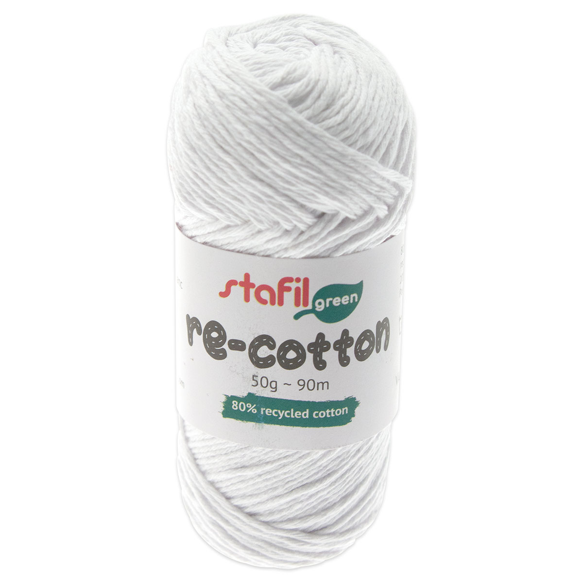 Re-cotton Garn 50g 90m weiß