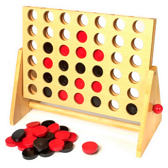 59301981EZGgBlhEvn3cj Spiel - Vier in einer Reihe Holz ca. 36x18x30 cm