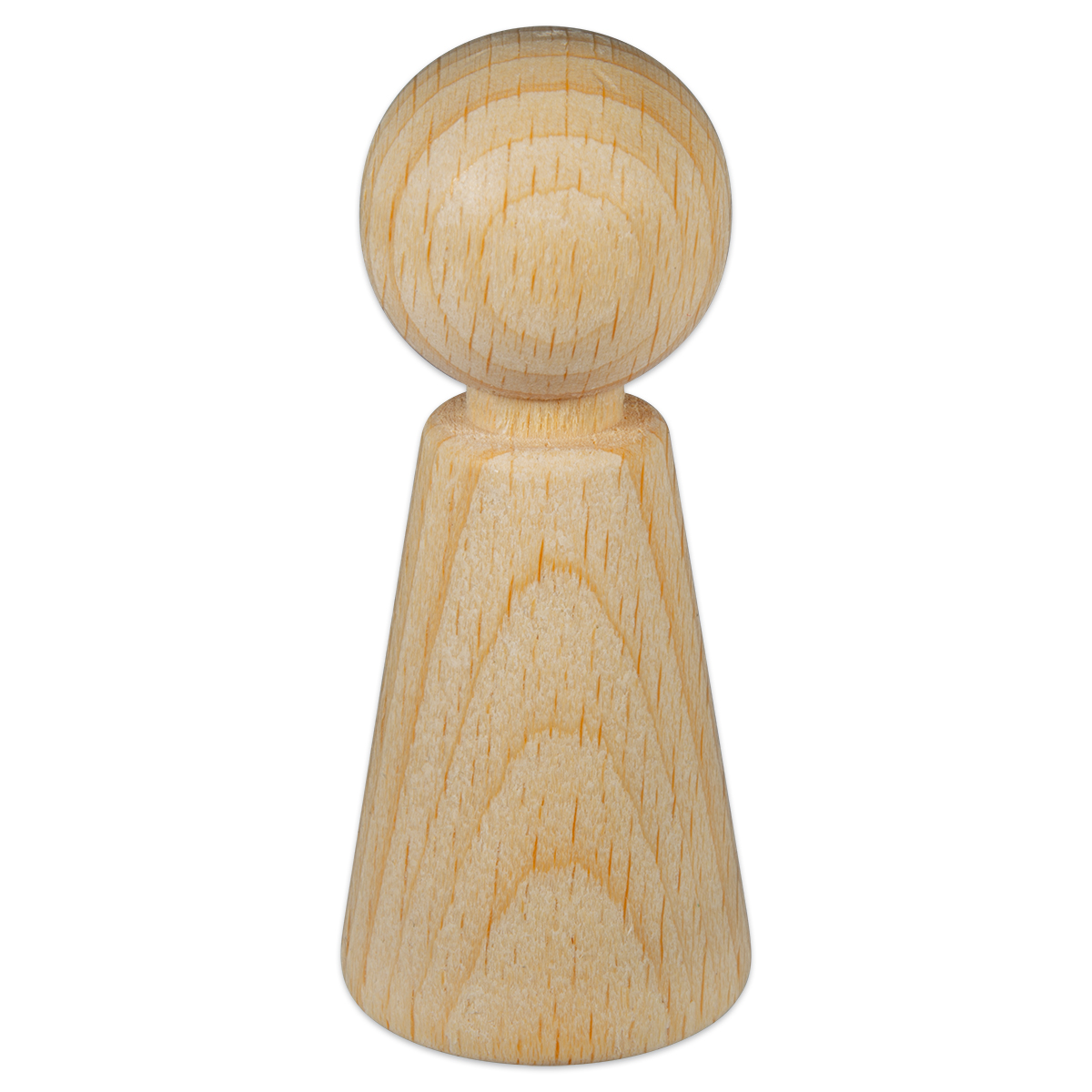 Figurenkegel mit Hals Holz Ø 30mm 70mm 10 St. natur