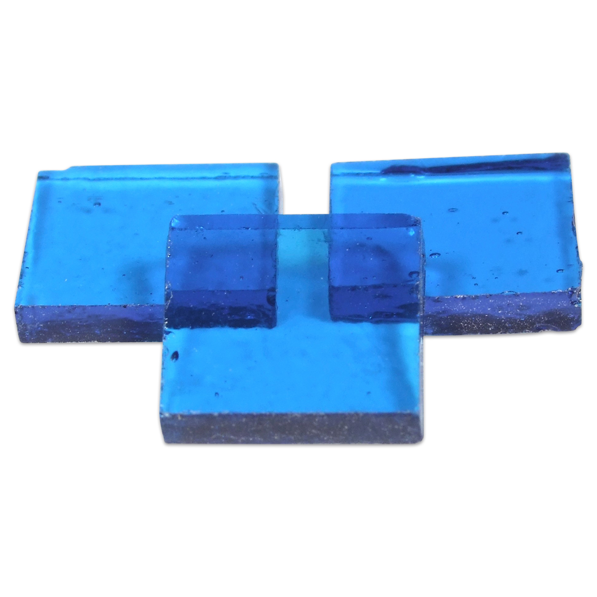 Tiffany-Glasmosaik 10x10x4mm hochtransp. capriblau Tiffany-Glasmosaik 10x10x4mm hochtransp. capriblau