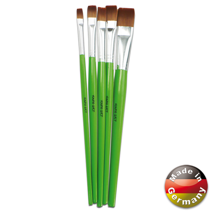 Pinsel Ponex-Synthetikhaar flach 5er-Set