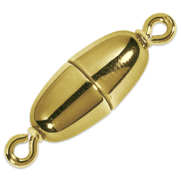 Power-Magnetverschluss oval ca. 17x8mm goldfarben