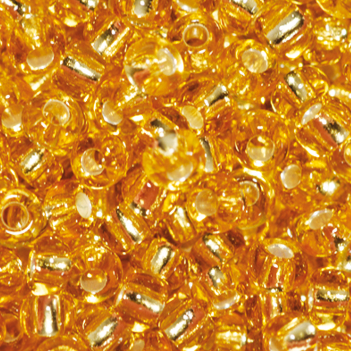 Rocailles transparent 2,6mm 17g goldfarben