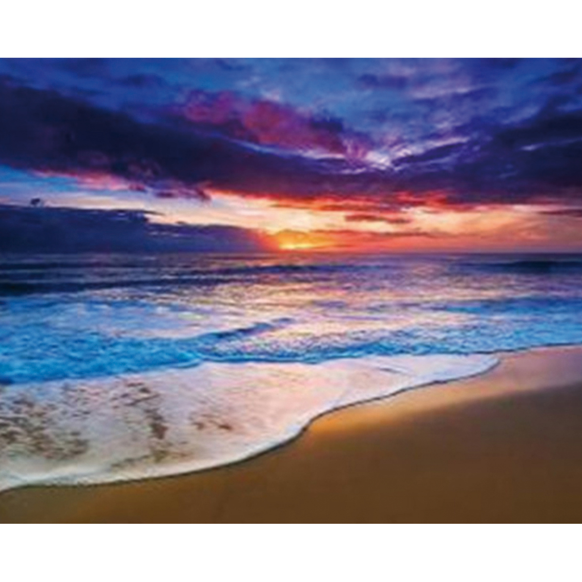 Diamond Painting 30x40cm Sonnenuntergang am Strand