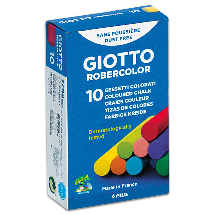 Giotto Wandtafel-Kreide rund 10x90mm 10 Farben