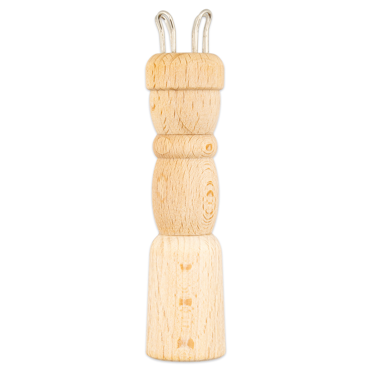 Strickliesel mit 4 Haken Holz/Metall
