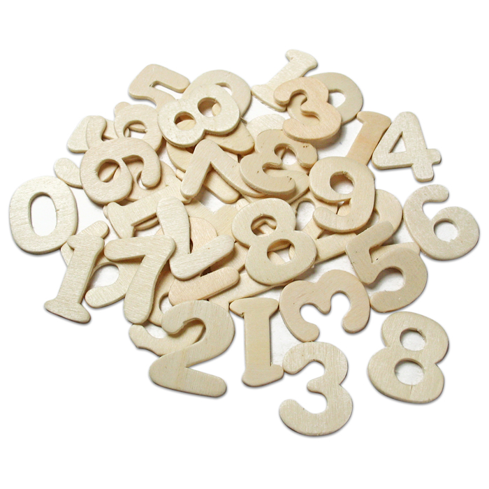 50266181nQgl8MErRb0nn Holzzahlen ca. 1,8mm 26mm hoch 40 St. natur
