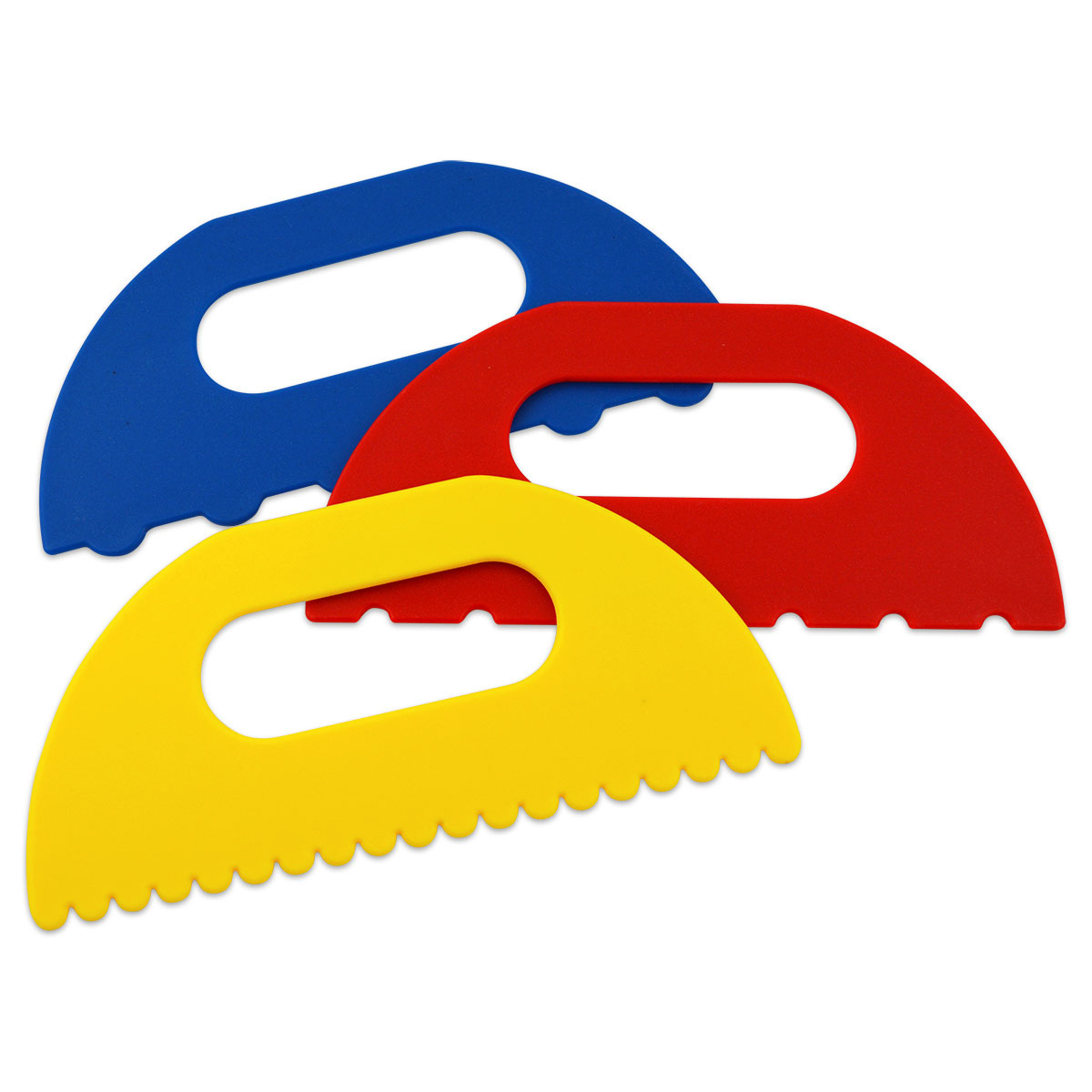 Zahnspachtel-Set ca. 14,8x70cm 3 St./Rillenformen bunt