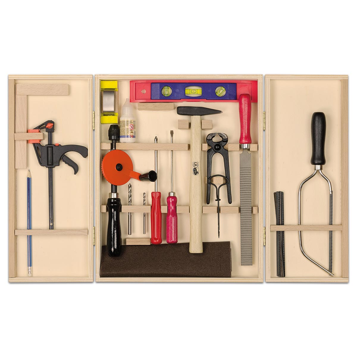 Profi-Werkzeugschrank 21 Teile im Holzkoffer