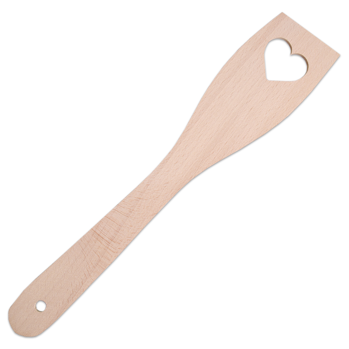 Pfannenwender mit Herz Hartholz 30cm natur