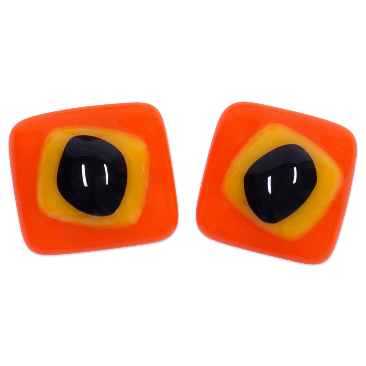 Arco-Iris Glasschmuck ca. 15x15mm bis 20x20mm orange 2 St.