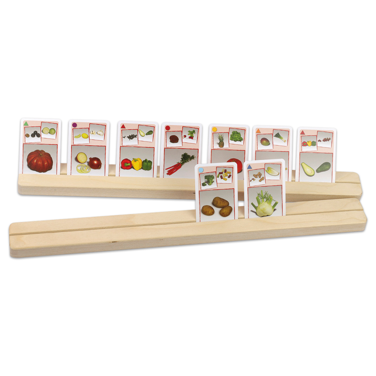 Kartenhalter Holz 47x4cm 2 Setzleisten
