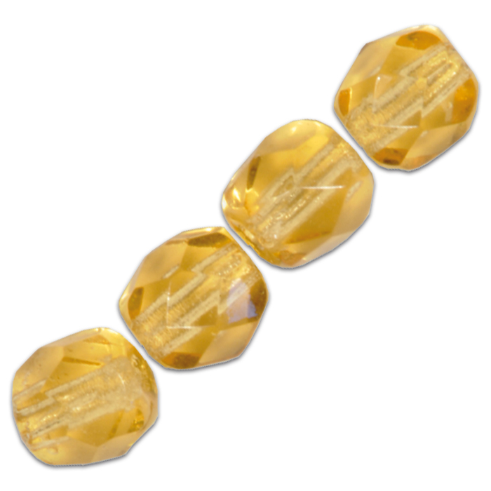 Facettenschliffperlen 4mm 100 St. topas