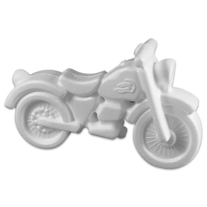 59043127n1h69achwVP8C Styropor-Motorrad weiß 17x10cm
