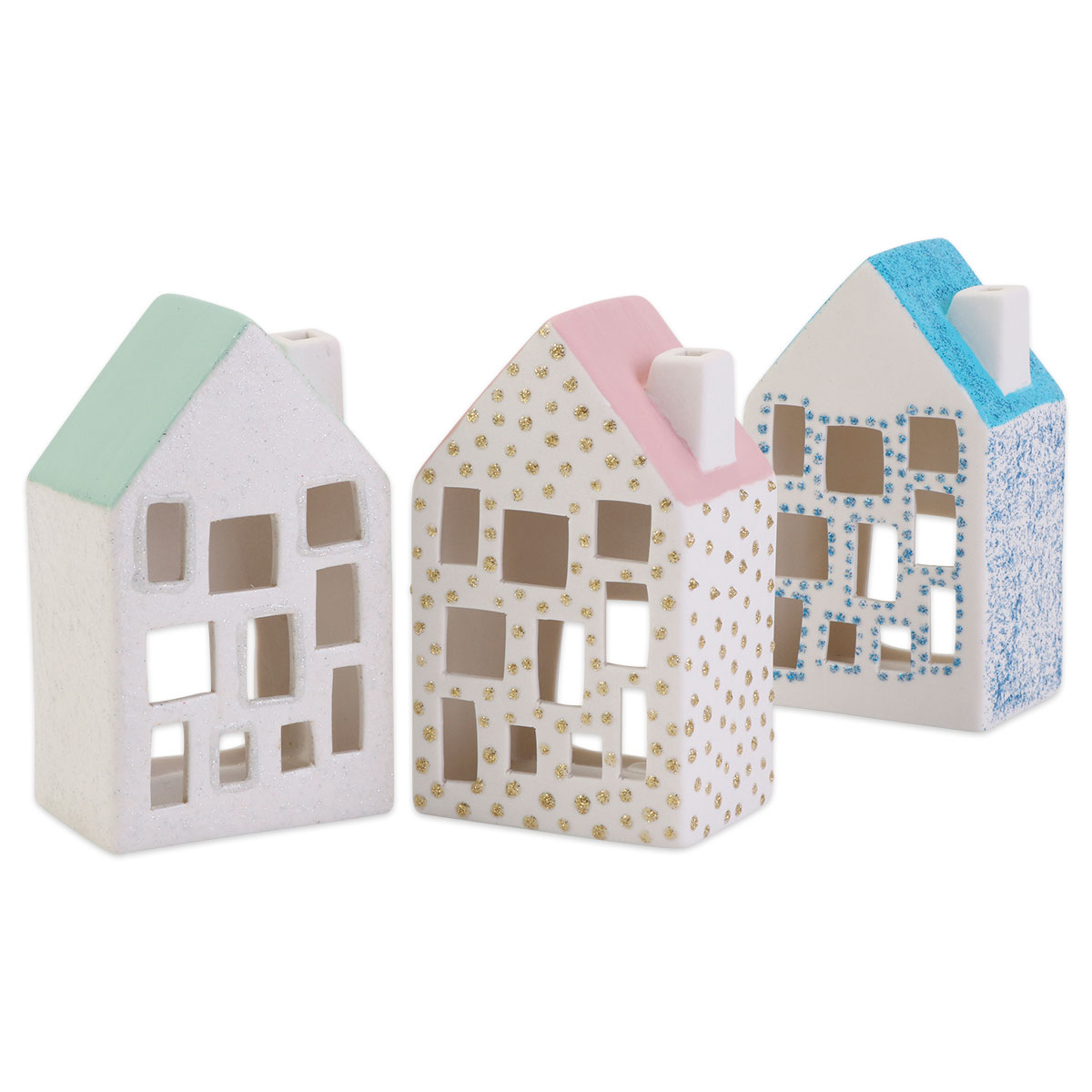 50344364_1 Teelicht-Häuschen Terrakotta 5x7x12cm weiß