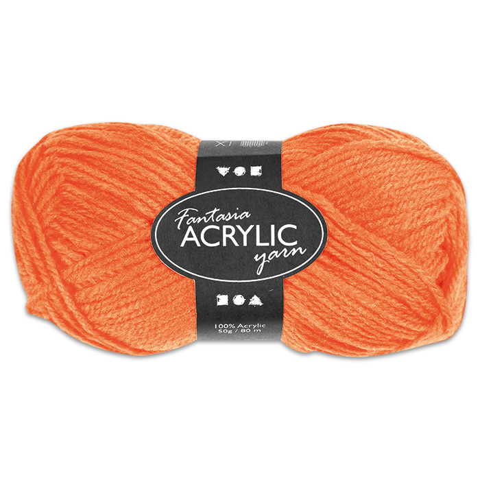 Fantasia Acryl-Wolle 50g neonorange