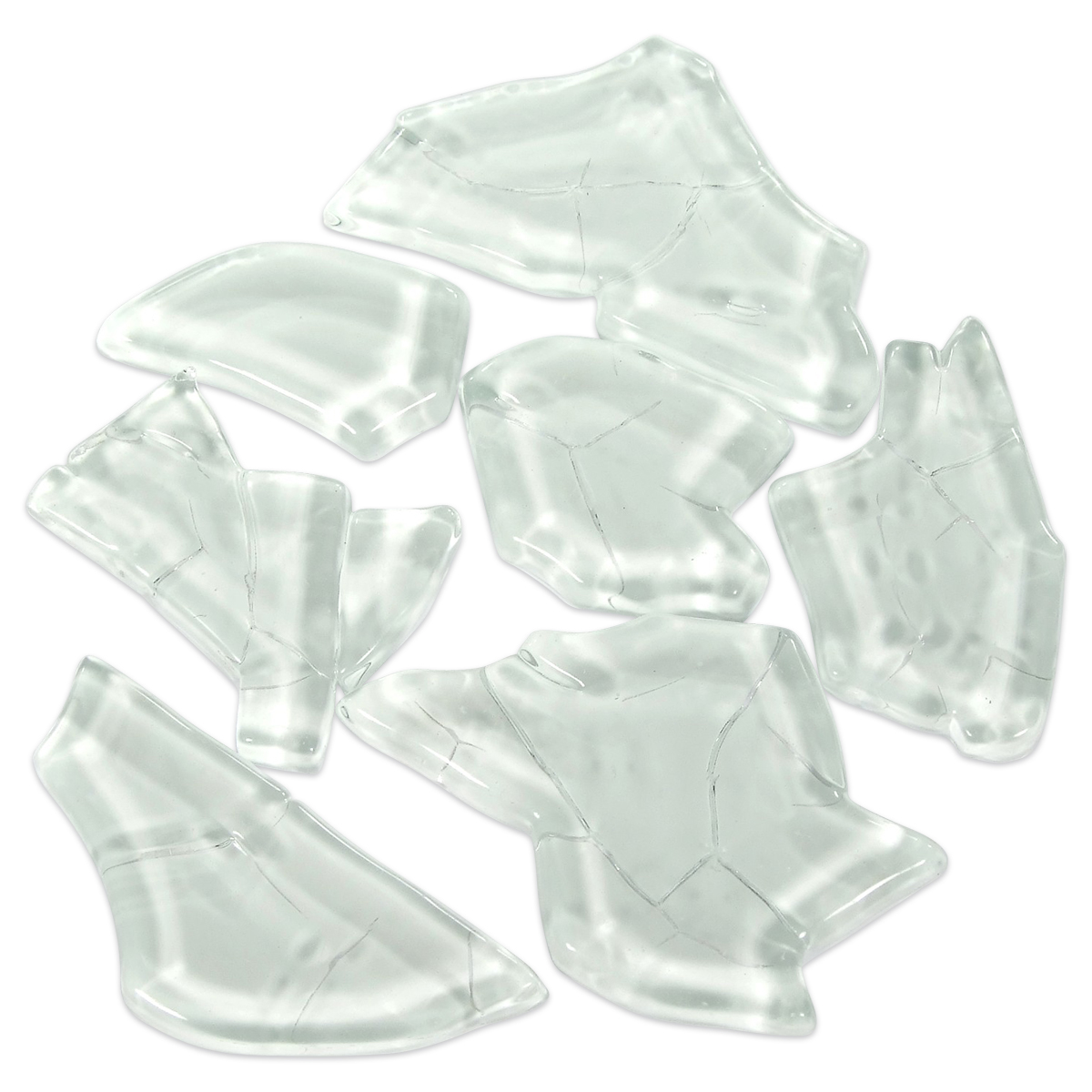 Crash Glas polygonal 500g ca. 190 Steine weiß Crash Glas polygonal 500g ca. 190 Steine weiß