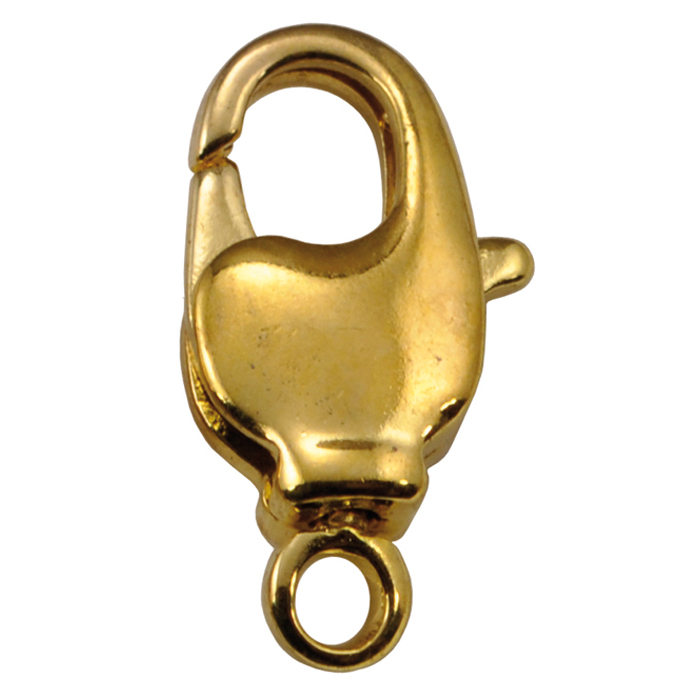 Karabiner + Drehöse Metall 10mm 2 St. goldfarben