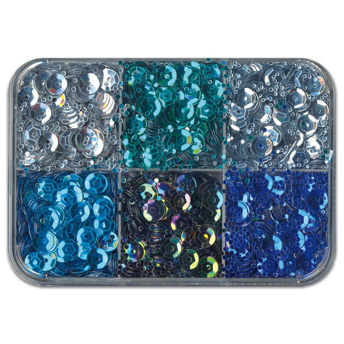Pailletten 6,5mm 50g blau