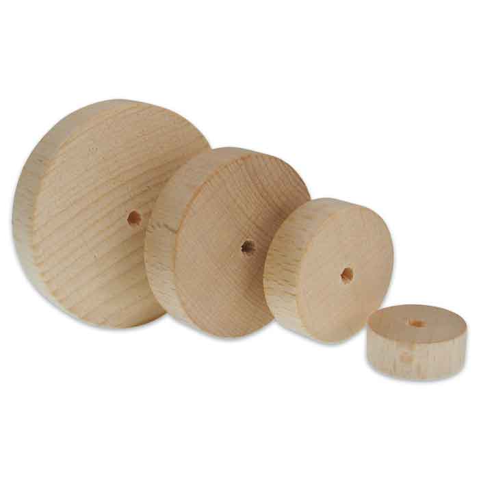 Holzräder Ø 60mm 10mm stark 8 St. natur