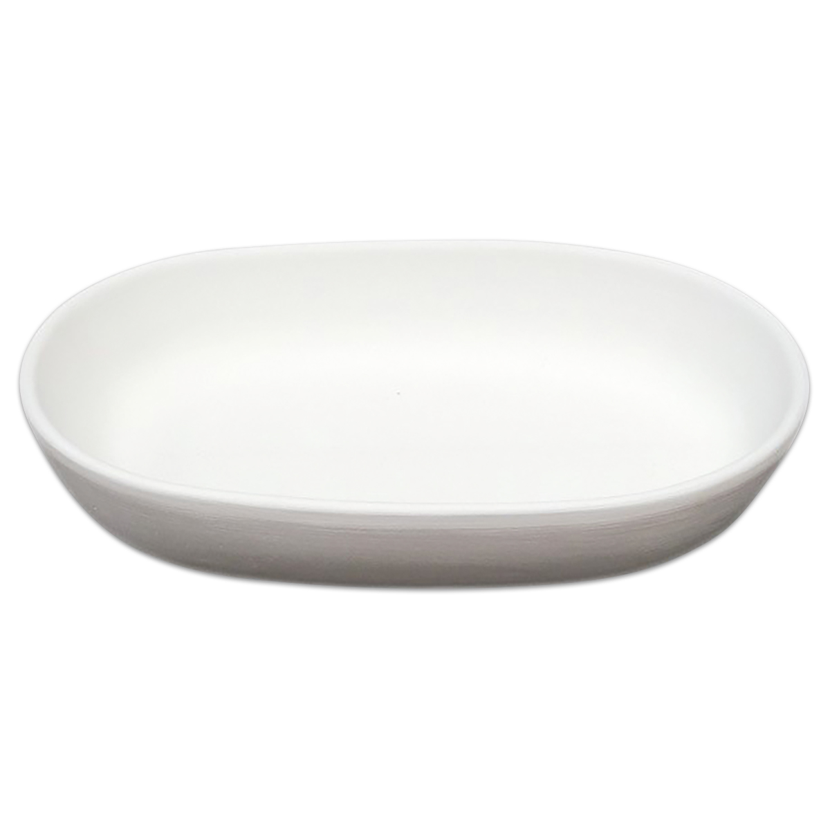 Butterschale Rohkeramik 19x12cm weiß