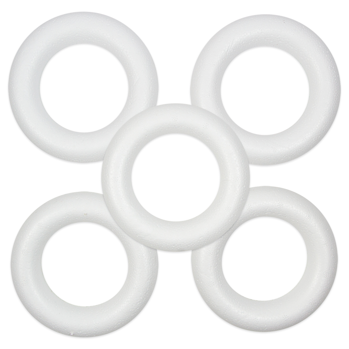 Styropor-Ringe flach Ø 12cm 5 St. weiß