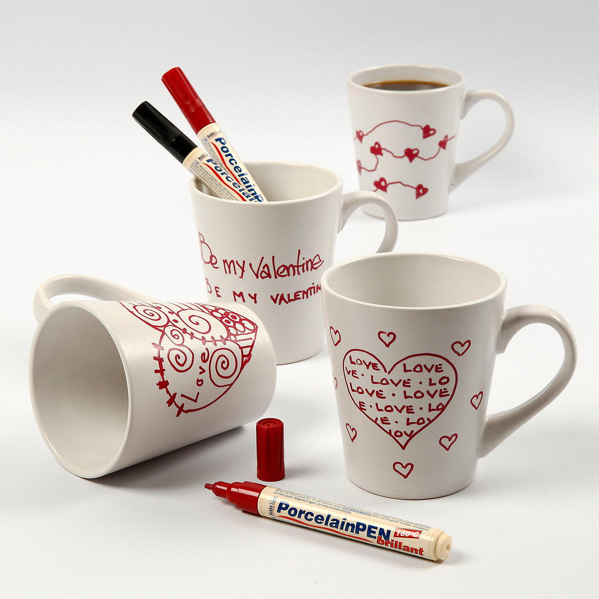 50355598_5 Tasse Porzellan Ø 5-8x10cm hoch weiß