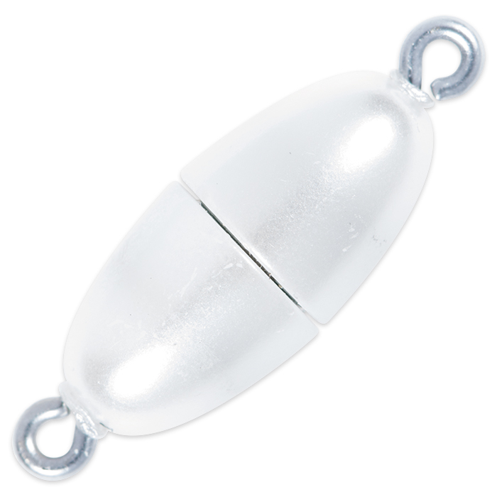 Power-Magnetverschluss oval ca. 17x8mm wachs weiß