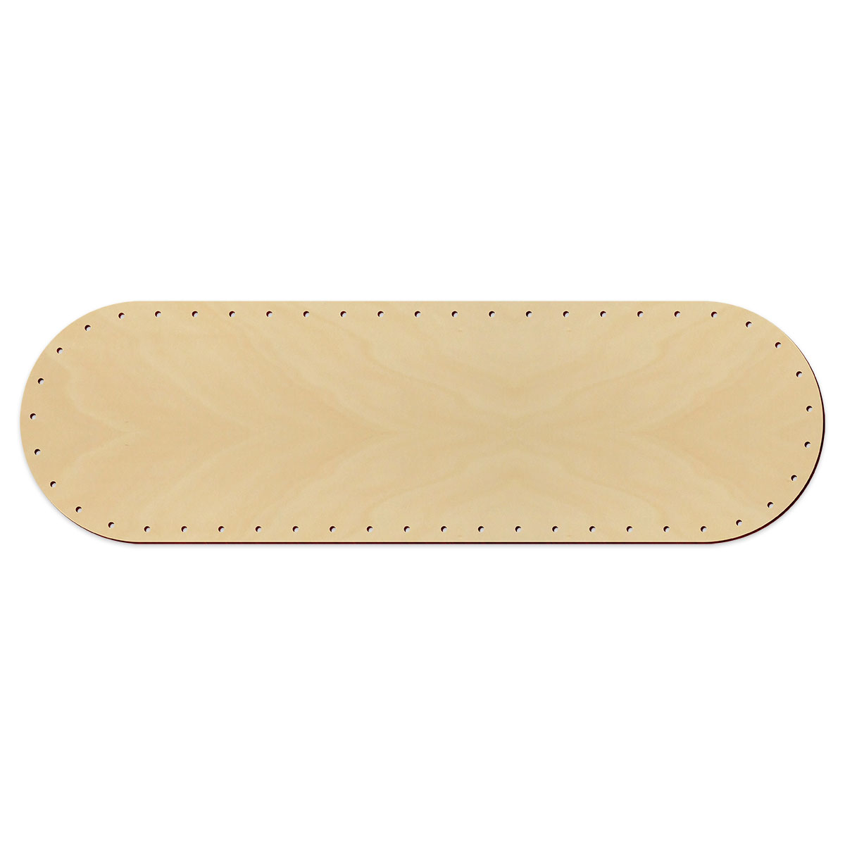 Korbflechtboden Holz 4mm 40x12cm länglich oval natur