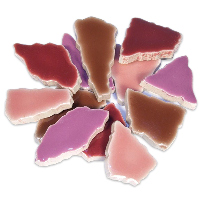 566000597OfX5kuwOlgbi Flip-Keramik 2-6cm 750g ca. 65 Steine lila mix