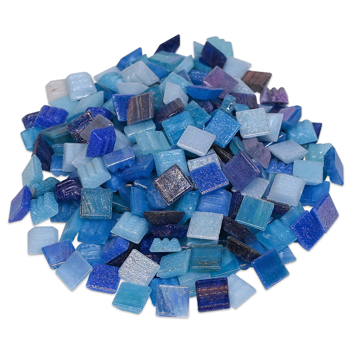 Glasmosaik Joy Deluxe 10x10x4mm 200g blau mix