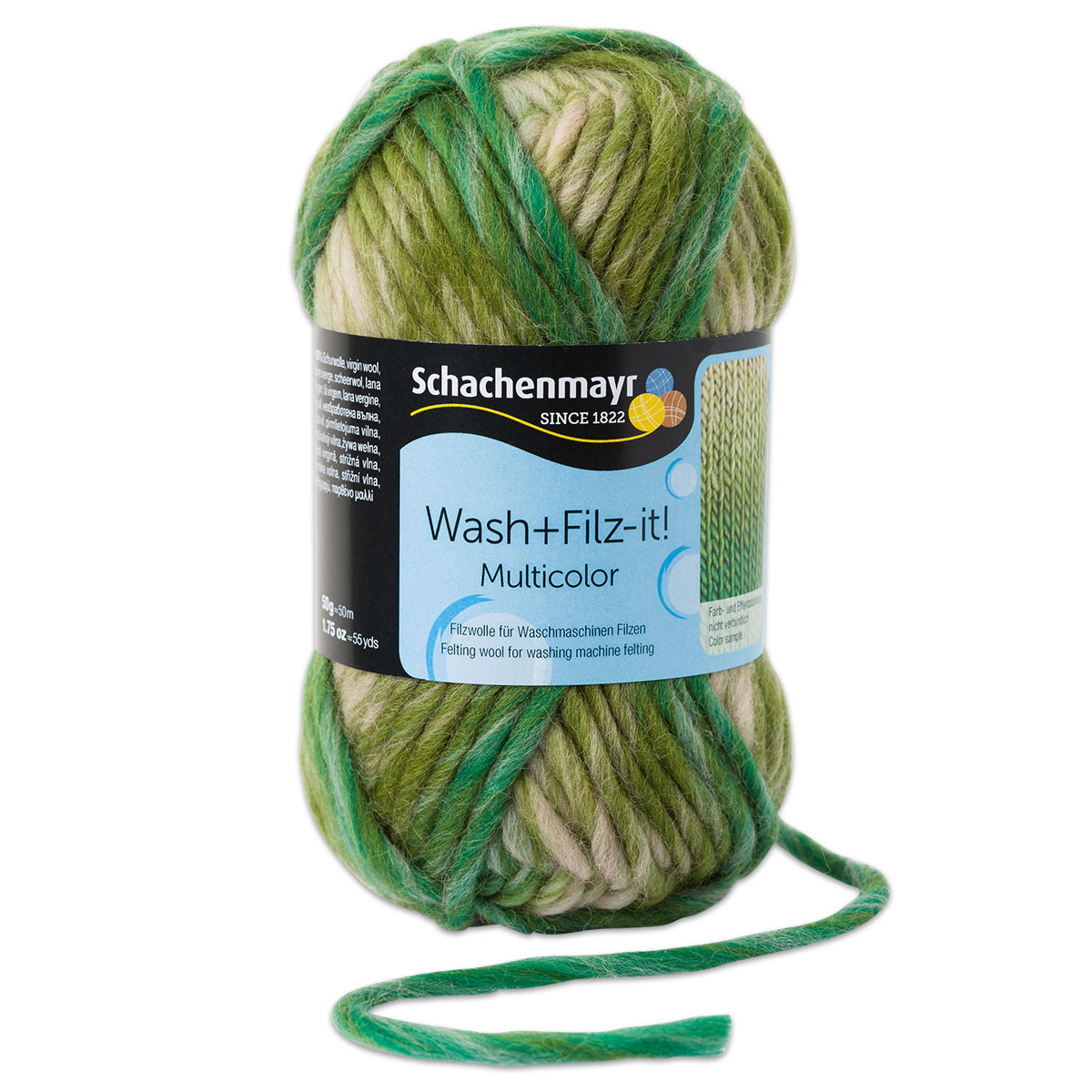 Wash+Filz-it Filzwolle multicolor 50g jungle