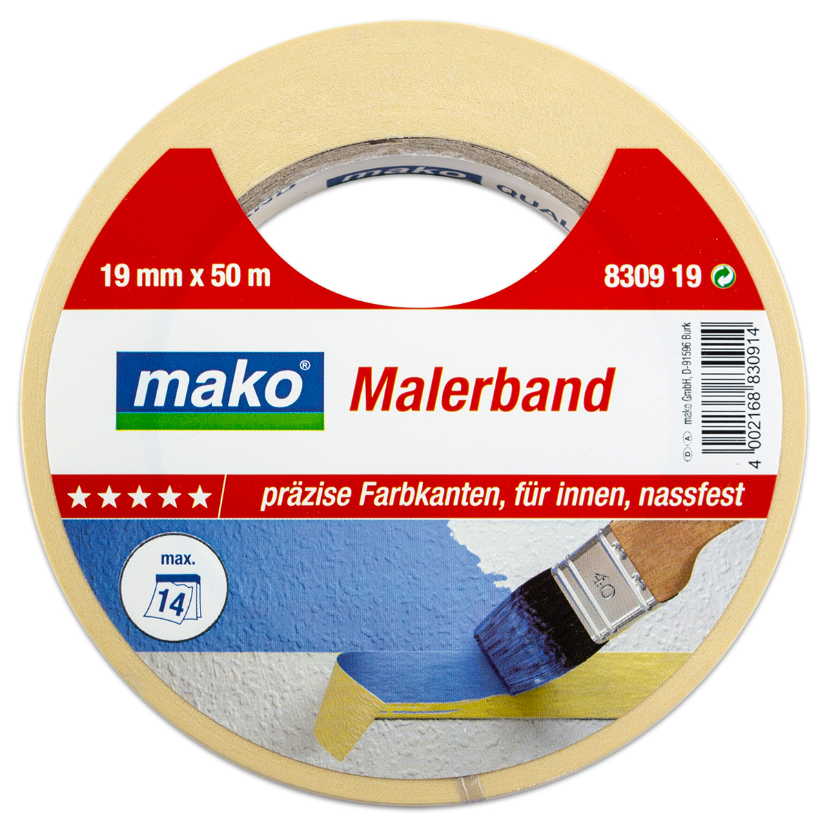 mako Malerkrepp/Abdeckklebeband 19mm 50m