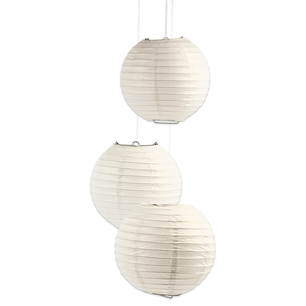 Papierlampion rund Ø 20cm weiß Papierlampion rund Ø 20cm weiß