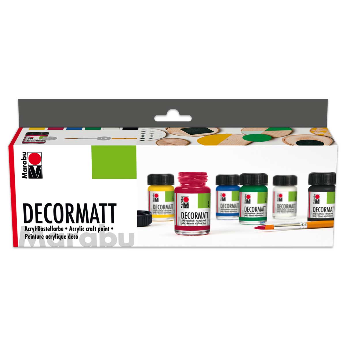 Decorlack Acryl Starter-Set 6 Farben à 15ml matt