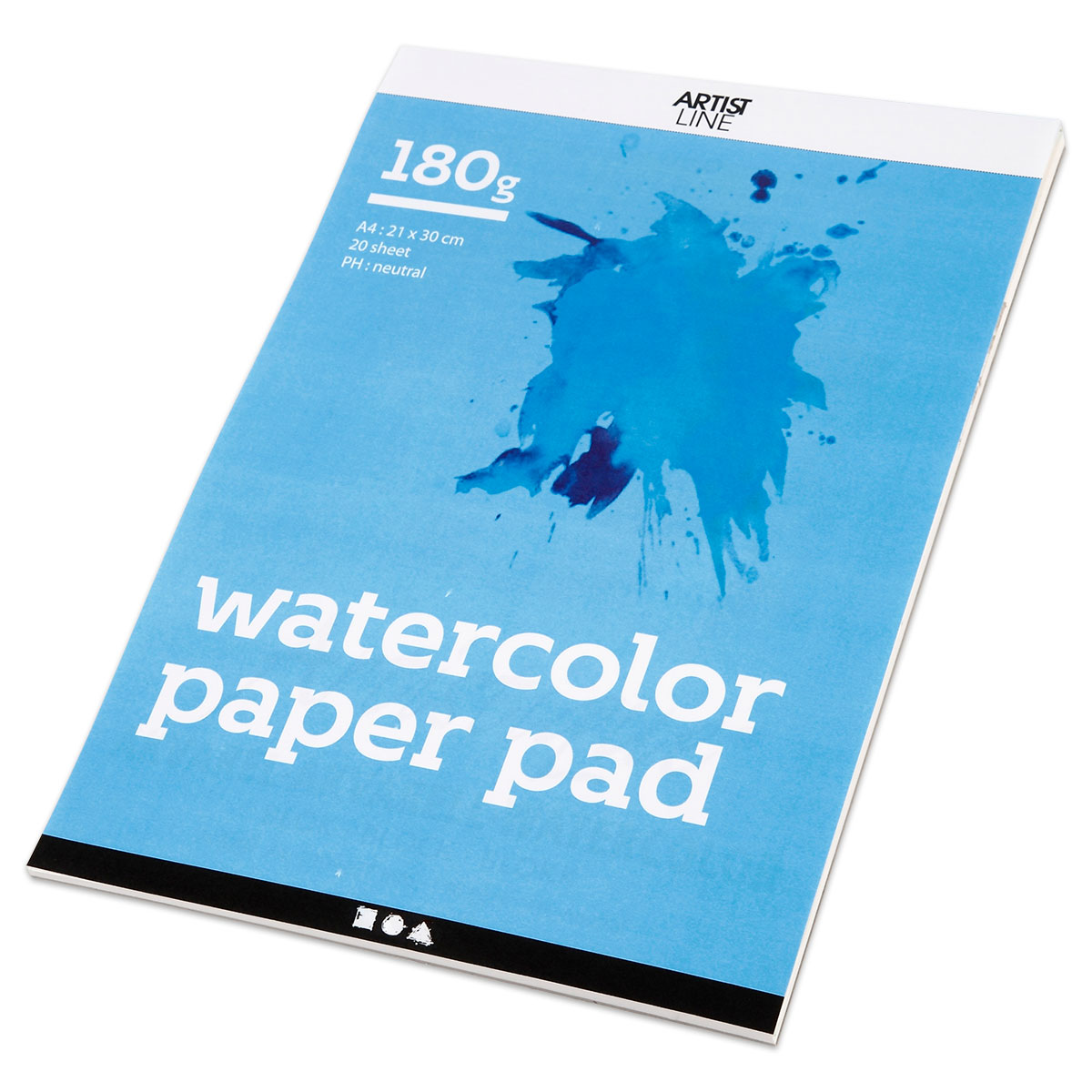 Aquarellblock 180/m² A4 20 Blatt weiß