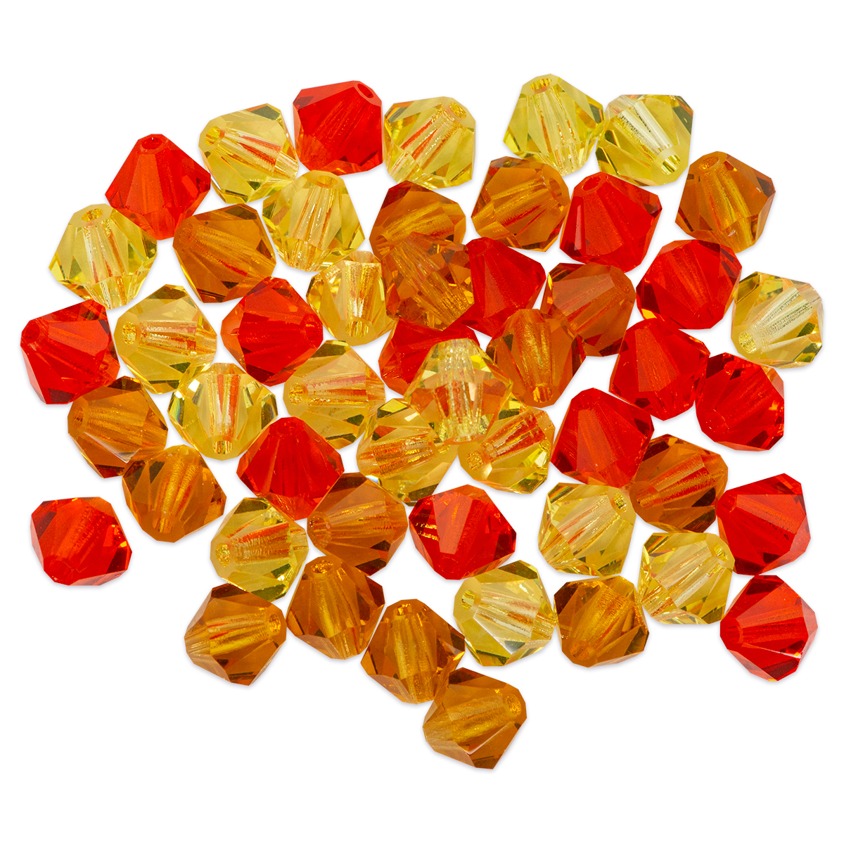 Glasschliffspitzperle 6mm 50 St. jonquil/hyacinth/topaz