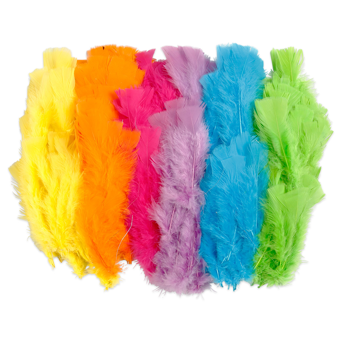 Truthahnfedern 11-17cm 54 St./6 Farben