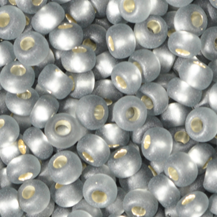 Rocailles transparent matt 2,6mm 17g grau