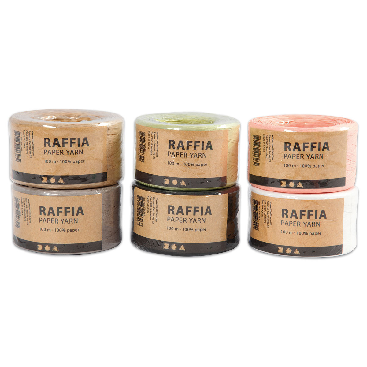 50303299_1BfNaCehesJSai Papier-Raffia Bastbänder 6 St./Farben à 100m