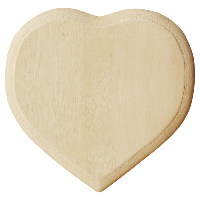 50234658JlJzE1nmStBJC Türschild Herz Holz 0,7x13,5x13,5cm natur