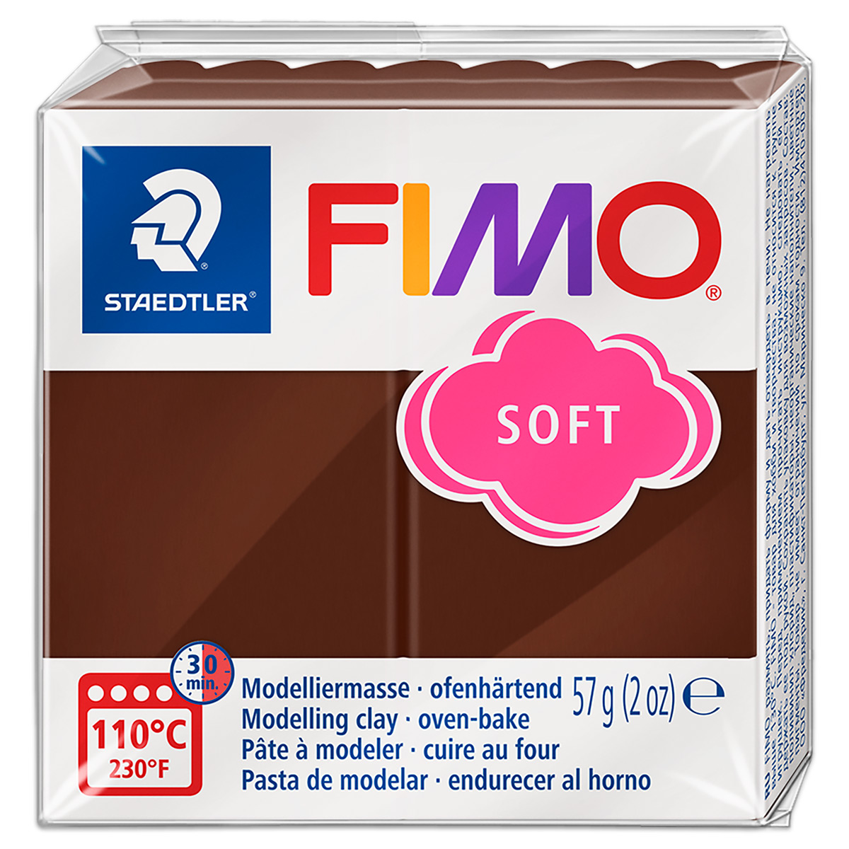 FIMO soft 55x55x15mm 57g schokolade